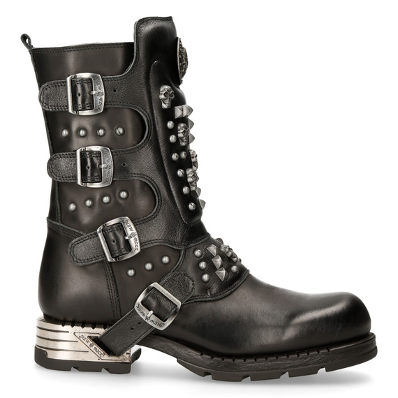 buty NEW ROCK ITALI NEGRO, NOMADA NEGRO, MOTOROCK NEGRO ACERO[MR019-S1]