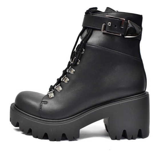 botki damskie ALTERCORE czarne (ENID VEGAN BLACK)