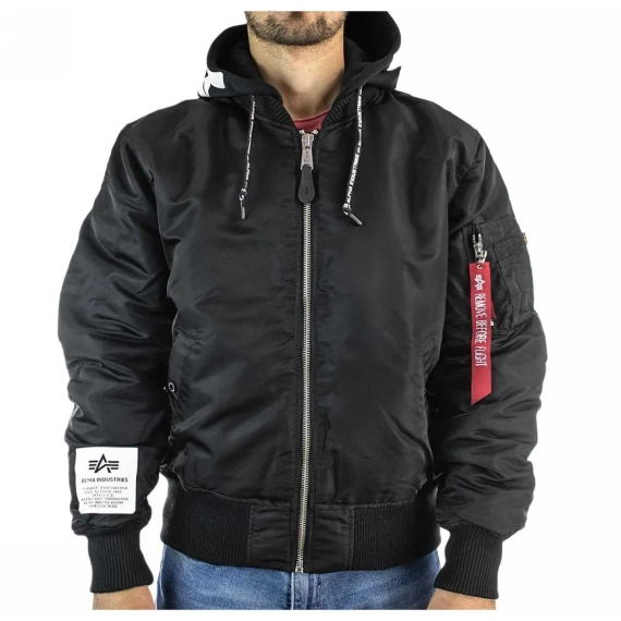 kurtka flyers ALPHA INDUSTRIES - MA 1 ZHP BLACK
