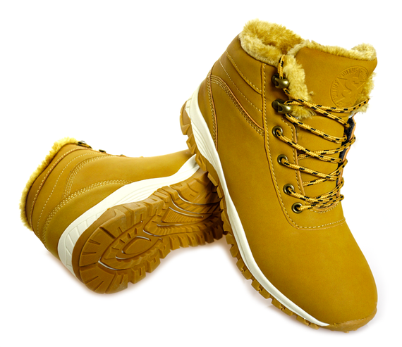 buty zimowe SMITH YELLOW, ocieplane