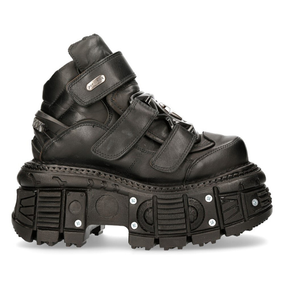 buty NEW ROCK CRUST NEGRO, FORRO TERNERA NEGRO, TANK NEGRO TORNILOS [M-TANK008-C2]