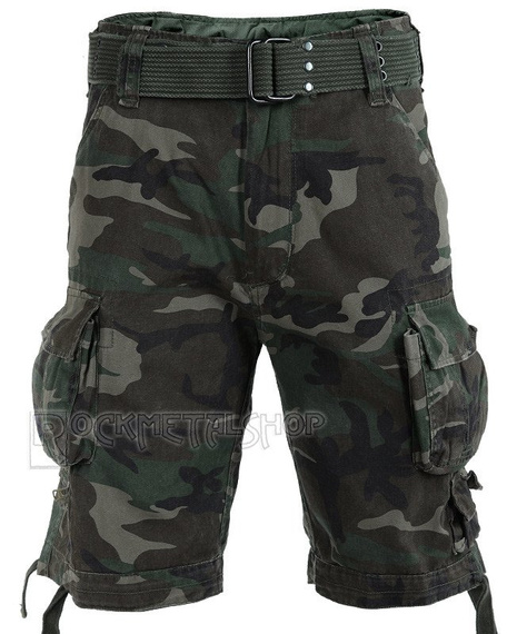 spodnie bojówki krótkie SAVAGE VINTAGE SHORTS - WOODLAND